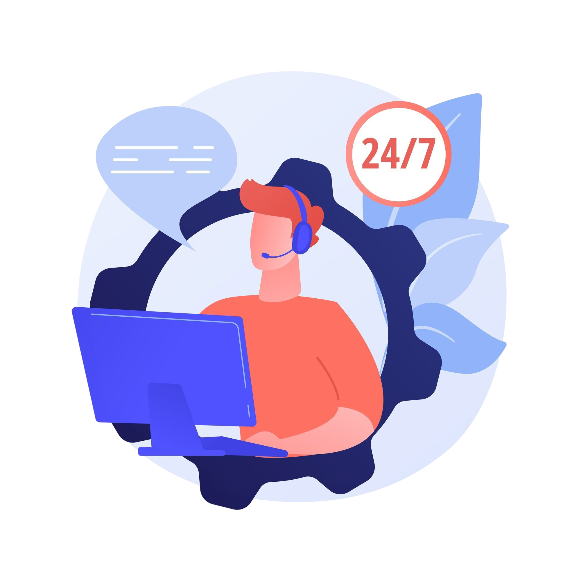 call-center-abstraktes-konzept Telefonanlage für CCI